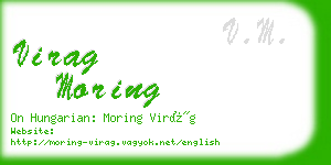 virag moring business card